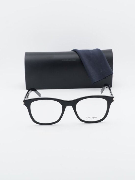 Saint Laurent SL286 SLIM 001 Square Eyeglasses – Black 50mm main image 4